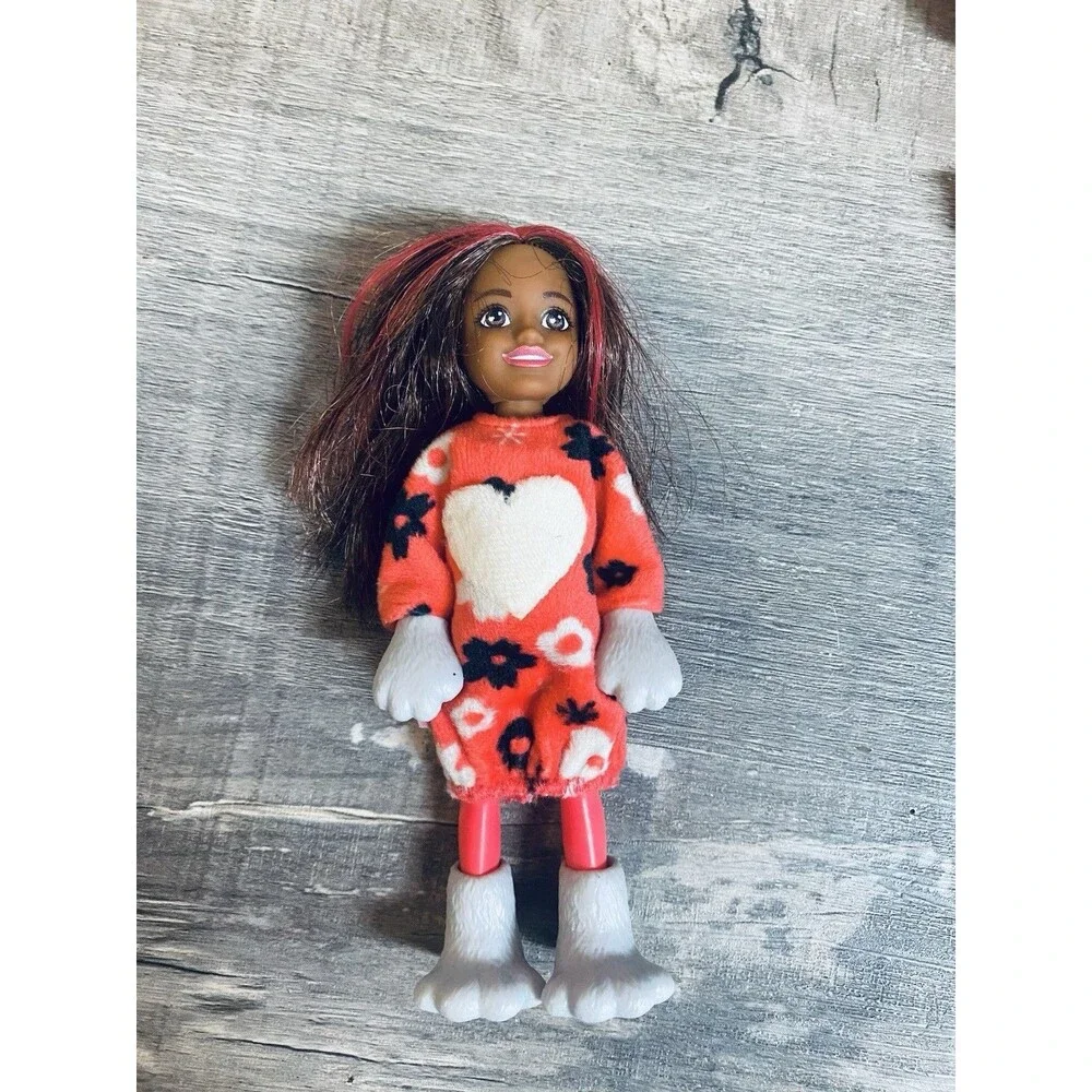 2 Barbie Chelsea Small Cutie Reveal Animal Costume Dolls